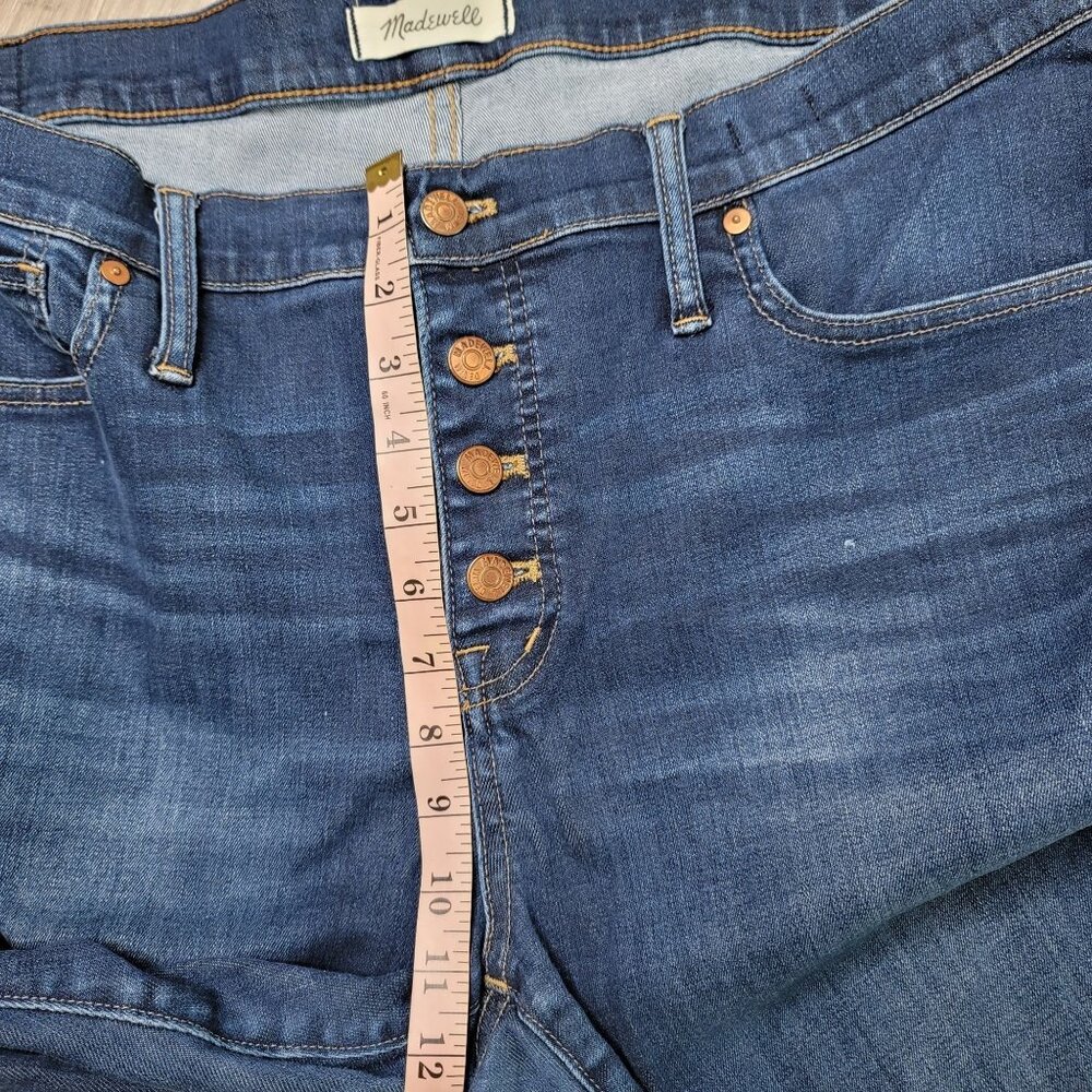 Madewell 9" mid-rise skinny button fly jeans size 34 Petite style AB046 - Picture 11 of 12